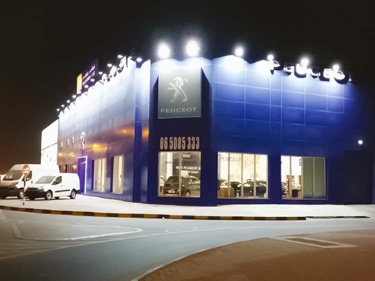 Dulights Peugeot Showroom Sharjah